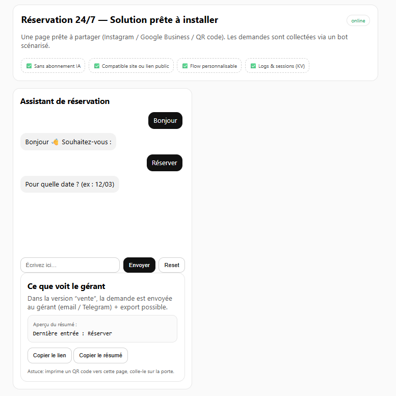 Aperçu 1 pour Chatbots & assistants IA
